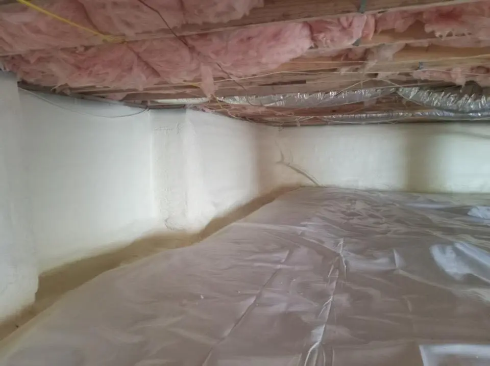 Crawl space encapsulation with closed-cell spray foam for Roof Maintenance in North Brunswick